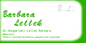 barbara lellek business card
